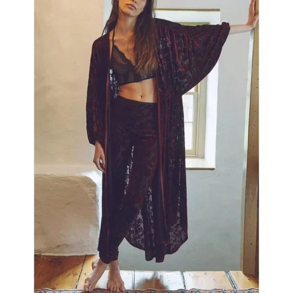 FREE PEOPLE Magic Hour Kimono / Midnight Combo - Picture 9 of 10